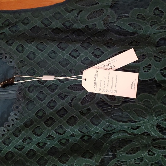 Vintage Lace Green Dress - Picture 4 of 7